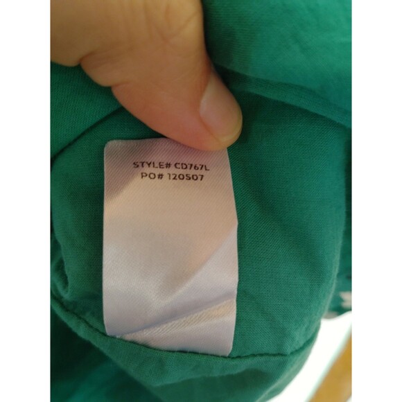 Lulus Women's Baby Doll Lace Up 90s Mini Dress Green Floral Blooming Bouquet S - Picture 9 of 9